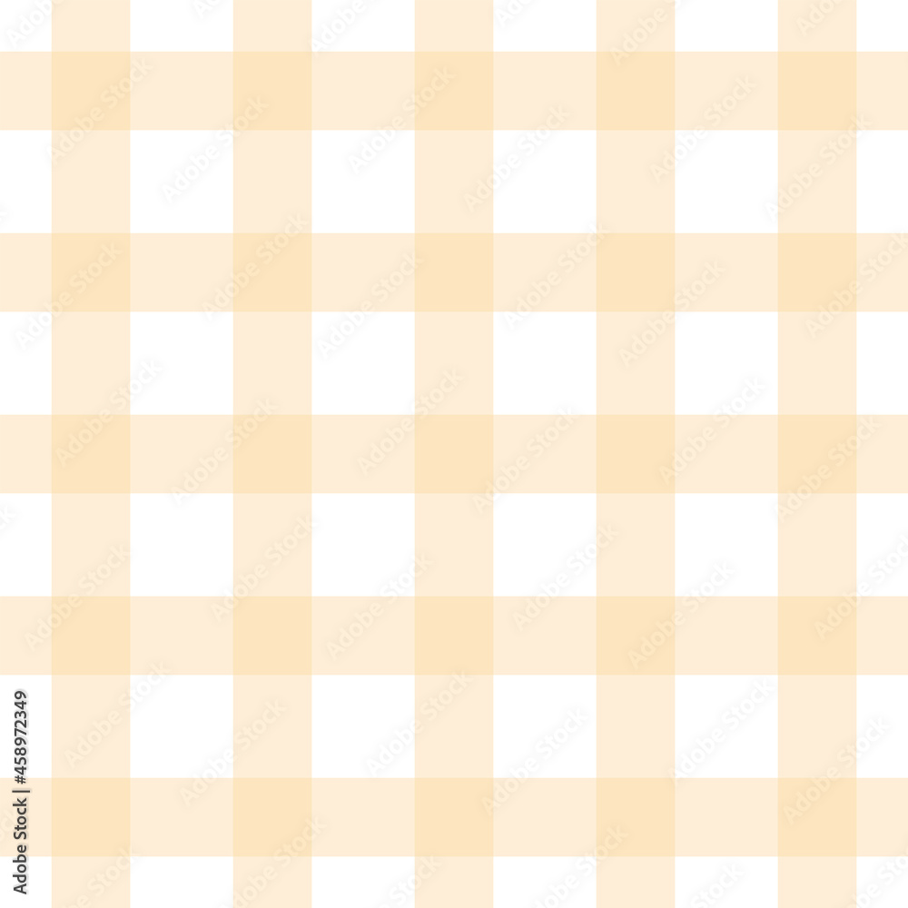 Vector seamless yellow gingham pattern. Design for fabric, packing paper, cover, or other purposes. Send color.