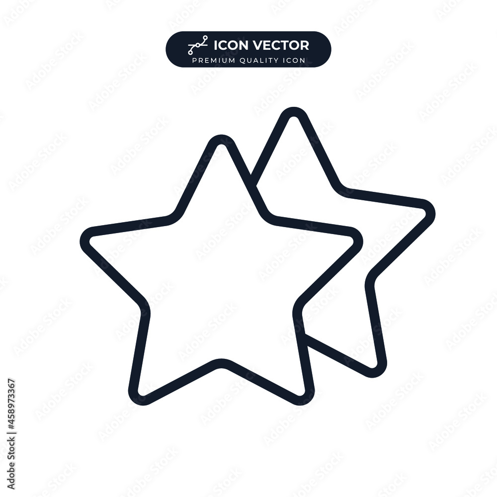 Stars icon symbol template for graphic and web design collection logo vector illustration