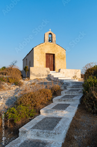 Saint George church at Kapsali village, Kythera island, Greece photo