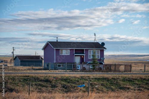 House on the Siksika Nation reservation in Alberta. Housing is a concerning issue for many First Nations people ion the Canadian prairies.