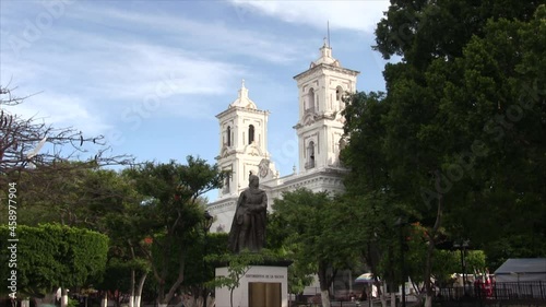  iglesia paisaje de pueblo en México tradicional photo