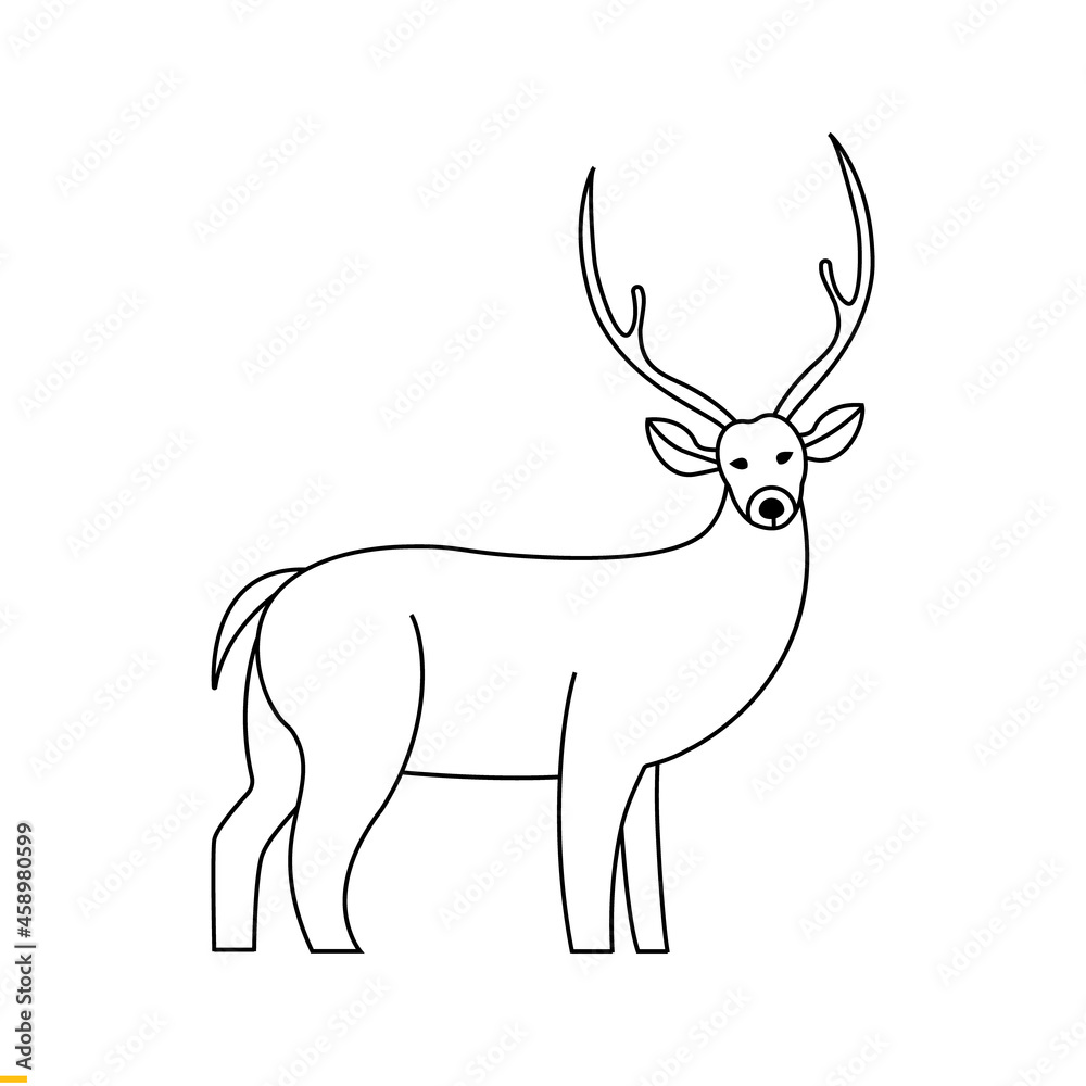 Fototapeta premium Deer Vector Art Graphics Template For Business And Company