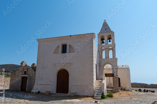 Panagia Myrtidiotissa church at Castle of Chora (Fortezza), Kythera island, Greece photo