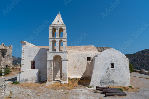 Panagia Myrtidiotissa church at Castle of Chora (Fortezza), Kythera island, Greece photo