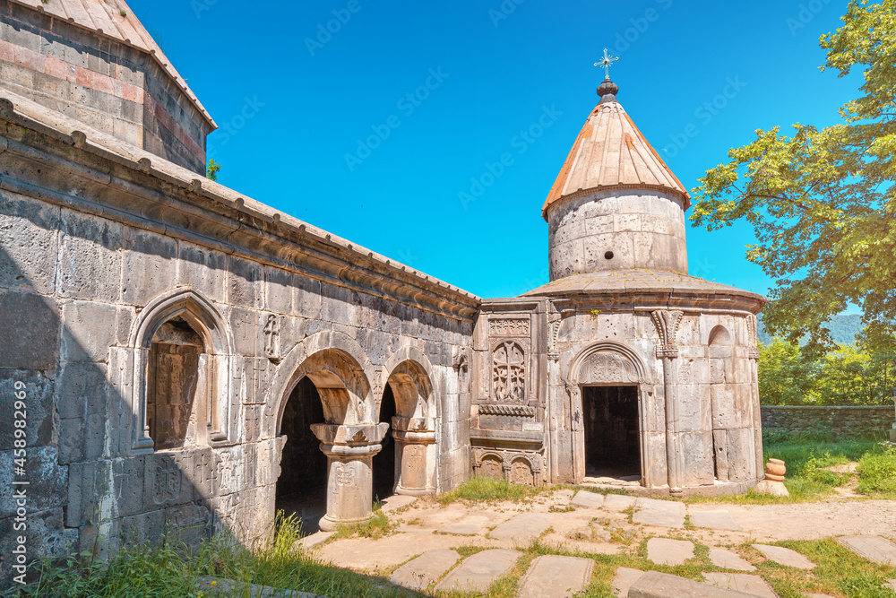 Sanahin monastery and church in Alaverdi, Armenia. Founded in 10th century. Travel and religious attractions