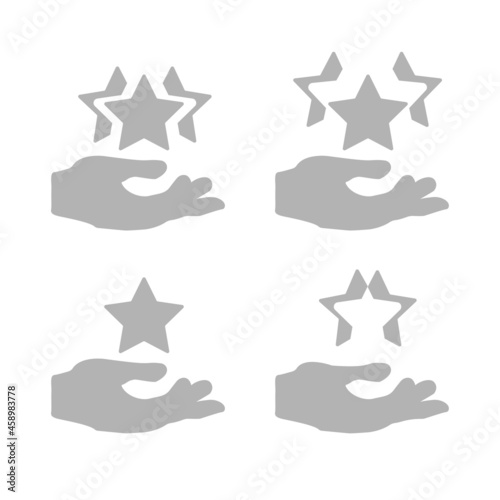 hands holding stars  vector illustration