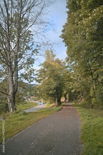 Jolie piste cyclable au printemps fin d'après midi chaleureuse © Daniel Bottlaender