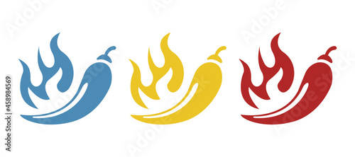 Photo hot pepper icon, vector illustration