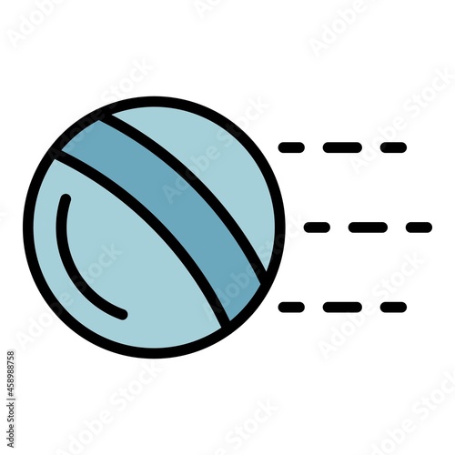 Pet ball toy icon. Outline pet ball toy vector icon color flat isolated
