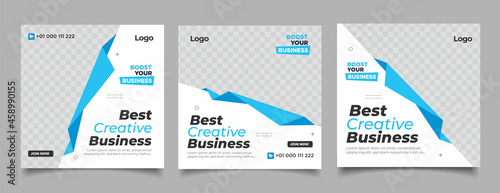 Digital business marketing banner for social media post template 