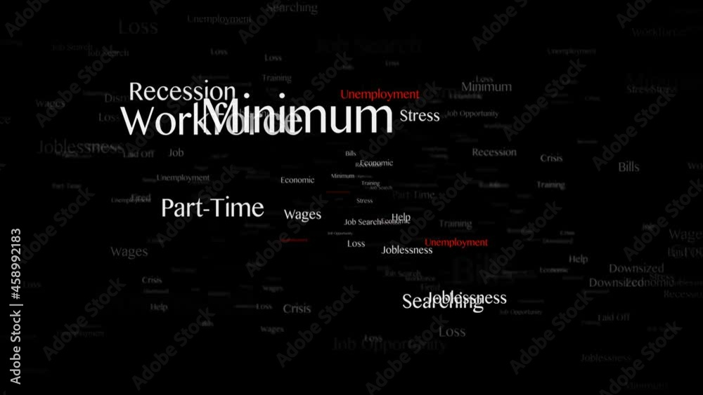 UNEMPLOYMENT Keywords Animation, Background, Loop, 4k
UNEMPLOYMENT Keywords Animation, Background, Loop, 4k
