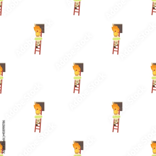 Fireman pattern seamless background texture repeat wallpaper geometric vector
