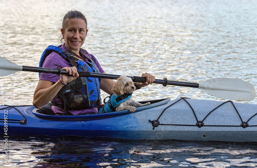 Kayaker with small dog 2