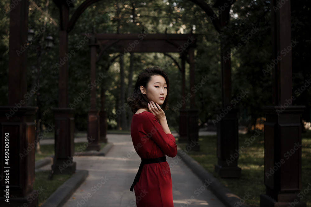 portrait of asian girl outdoors chinese style portrait of asian girl outdoors chinese style