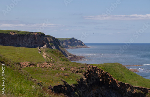 View of The Cleveland Way long distance footpath in North Yorkshire in Britain.