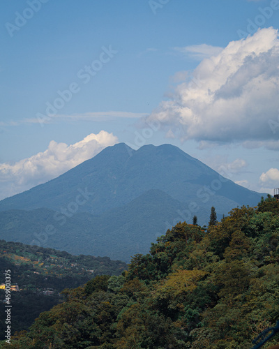 volcano in the clouds