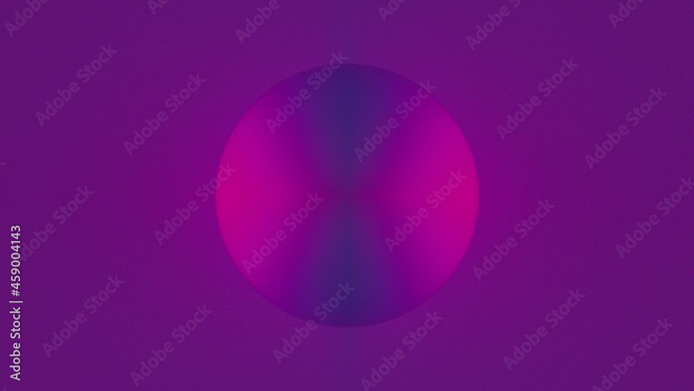 Bright ball with colorful 3d render gradient floating on surface. Creative minimalism with simple geometrically round shape. Futuristic planet in abstract space