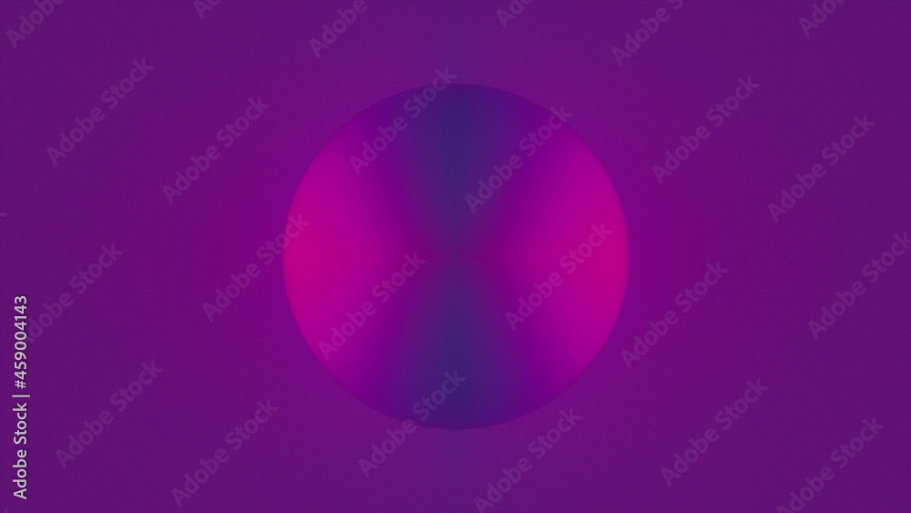 Fototapeta premium Bright ball with colorful 3d render gradient floating on surface. Creative minimalism with simple geometrically round shape. Futuristic planet in abstract space