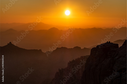 Sunset on Mt Lemmon in Santa Catalin Natural Area in Tucson Arizona photo