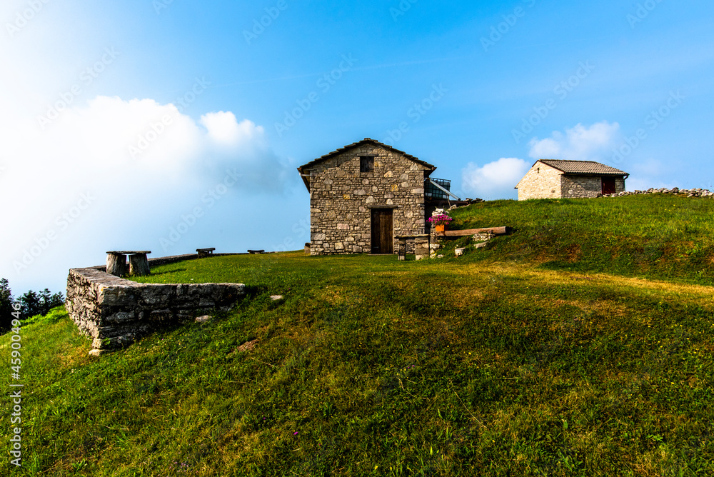 Obraz premium 2021 07 23 Revine Lago little houses in the mountains