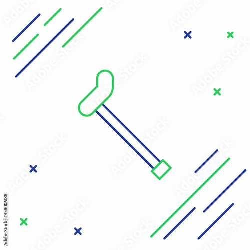 Line Walking stick cane icon isolated on white background. Colorful outline concept. Vector
