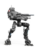combat mech attack side view
