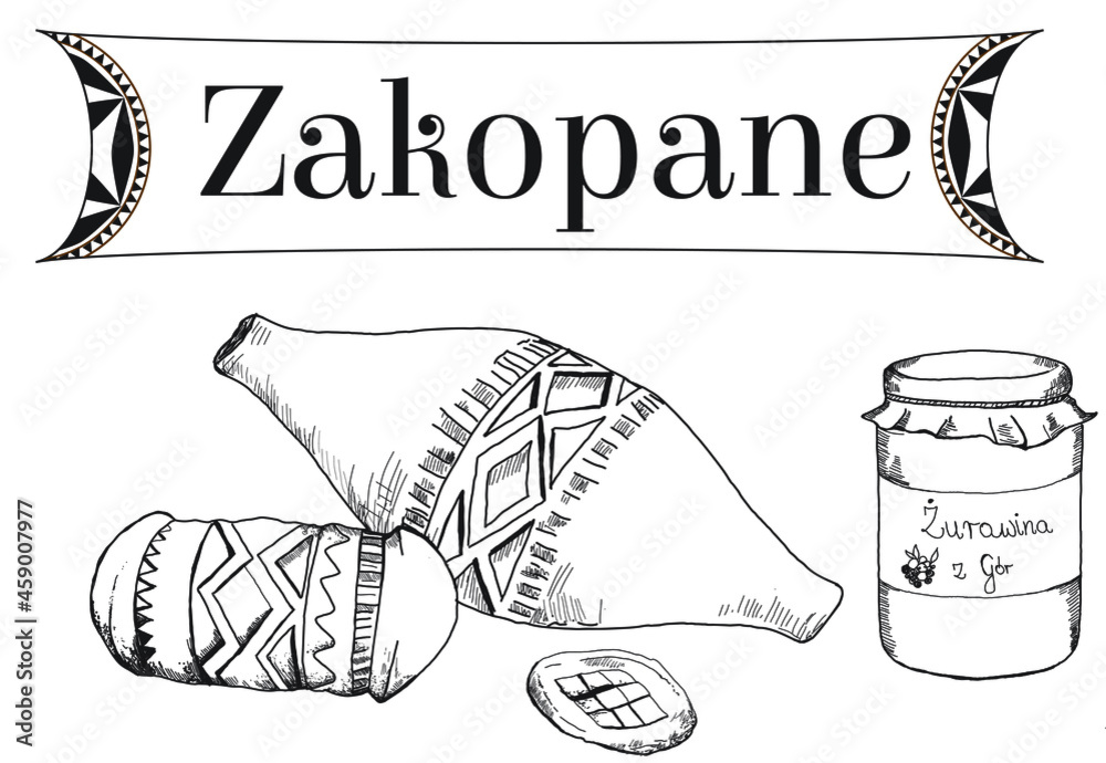 oscypek, ser, zakopane, Podhale, Zakopane rysunek,