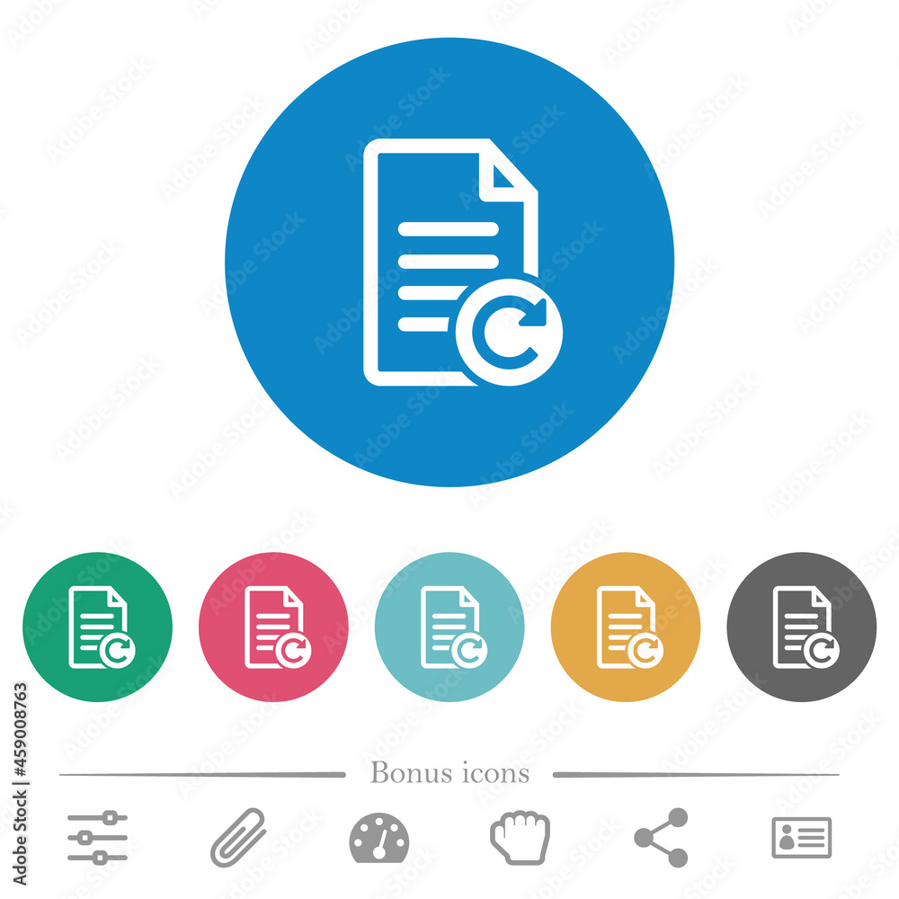 Redo document changes flat round icons Redo document changes flat round icons