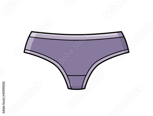 Black panties isolated cartoon vector