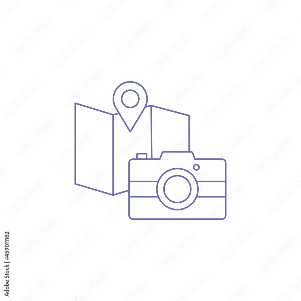 camping photography location icon