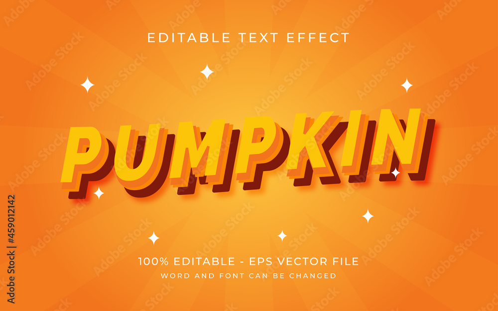 Pumpkin 3d Editable text effect style - orange theme style Pumpkin 3d Editable text effect style - orange theme style