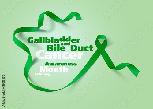 Gallbladder and Bile Duct Cancer Awareness Calligraphy Poster Design.