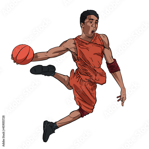 saltando baloncesto