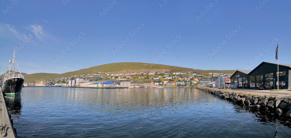 The harbour in Runavík, Faroe Islands