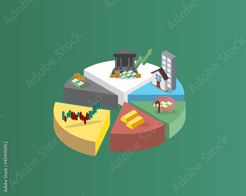 Asset allocation dividing an investment portfolio among different asset categories, such as stocks, bonds, and cash