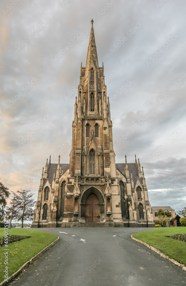Fototapeta premium First Church of Otago Dunedin - New Zealand. This church was completed in 1873 in the Gothic style