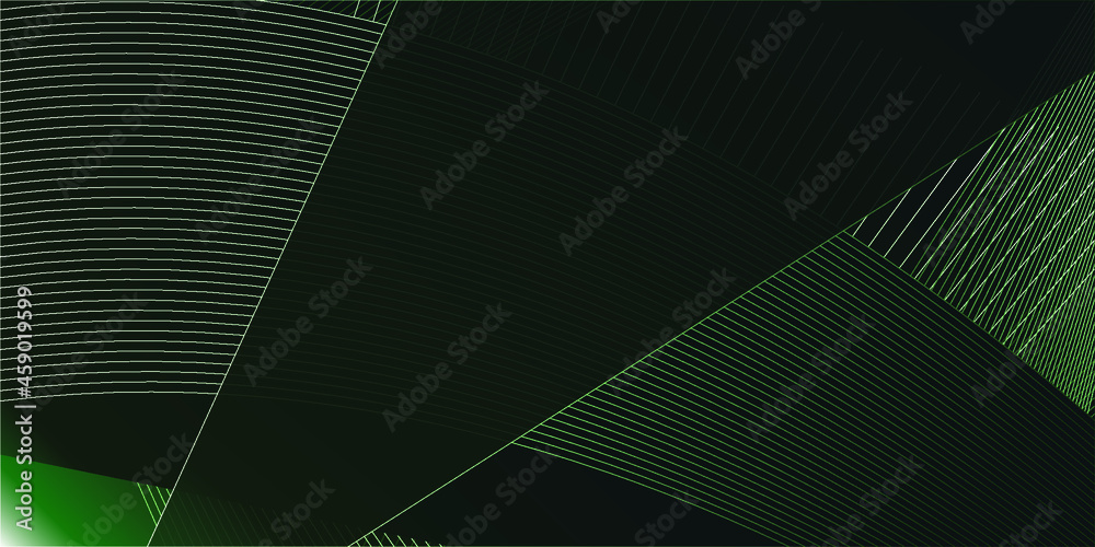 Naklejka premium Green Abstract Background With Lines
