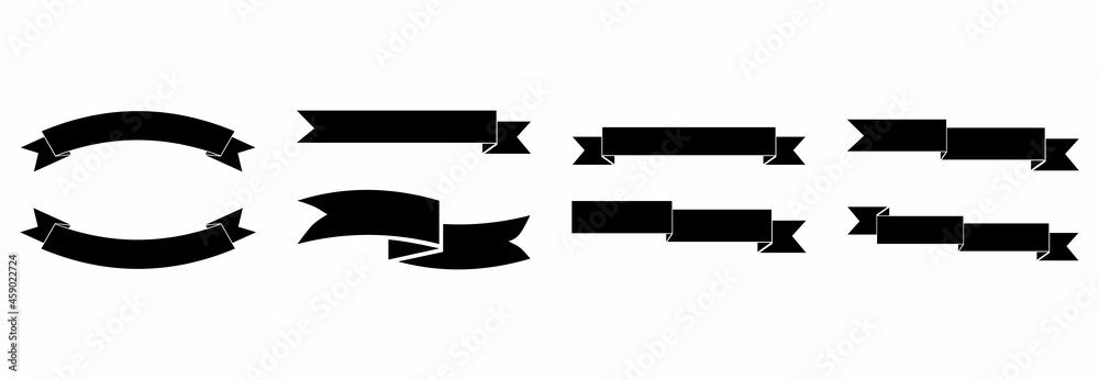 ribbon icon set, ribbon vector set sign symbol
