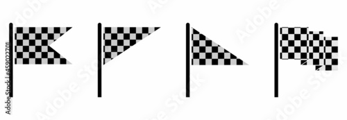 racing flags icon set, racing flags vector set