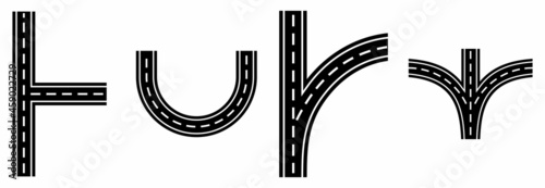 road icon, road vector sign symbol