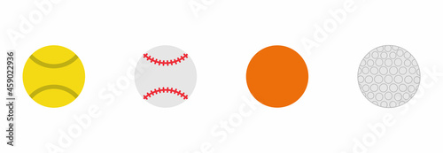 ball icon set, ball vector set symbol of sport photo
