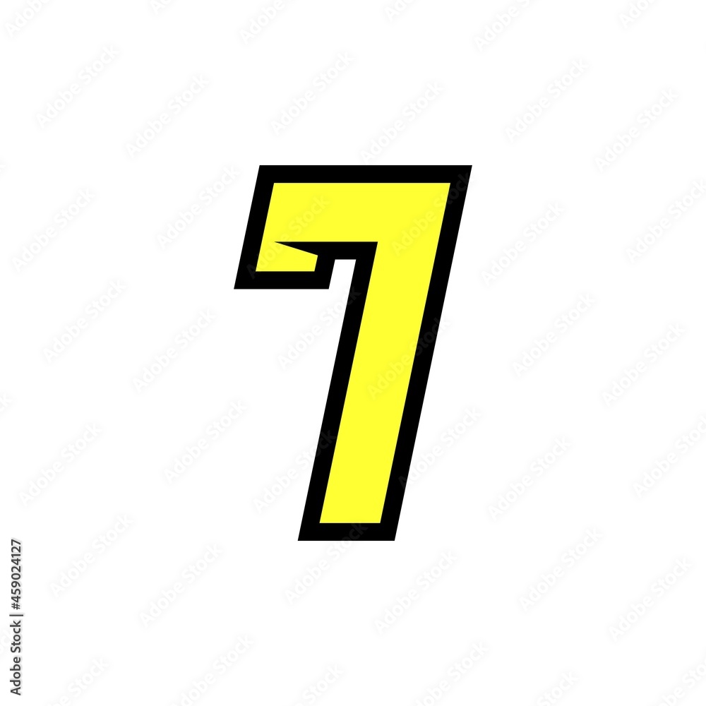 Simple Vector racing number 7 logo design Simple Vector racing number 7 logo design