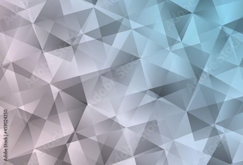 Light Pink, Blue vector shining triangular background.