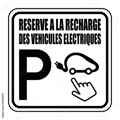 Logo réservé à la recharge des véhicules électriques.