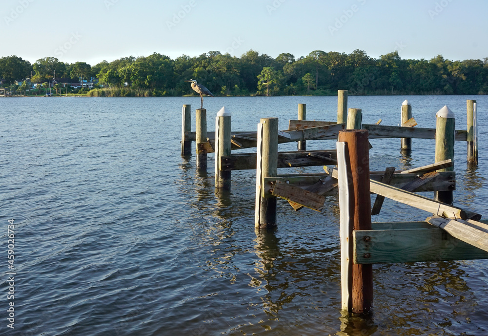 After the Storm Demolished Boat Dock After the Storm Demolished Boat Dock