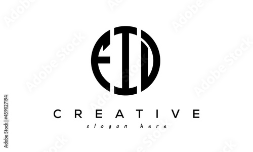 Letters FID creative circle logo design vector