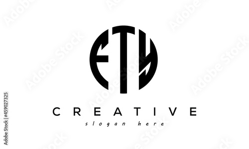 Letters FTY creative circle logo design vector photo