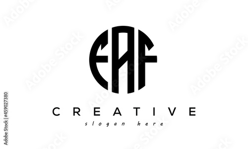 Letters FAF creative circle logo design vector photo