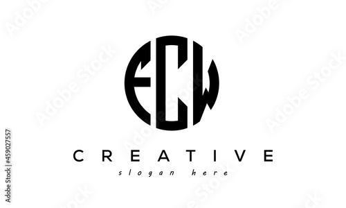 Letters FCW creative circle logo design vector photo