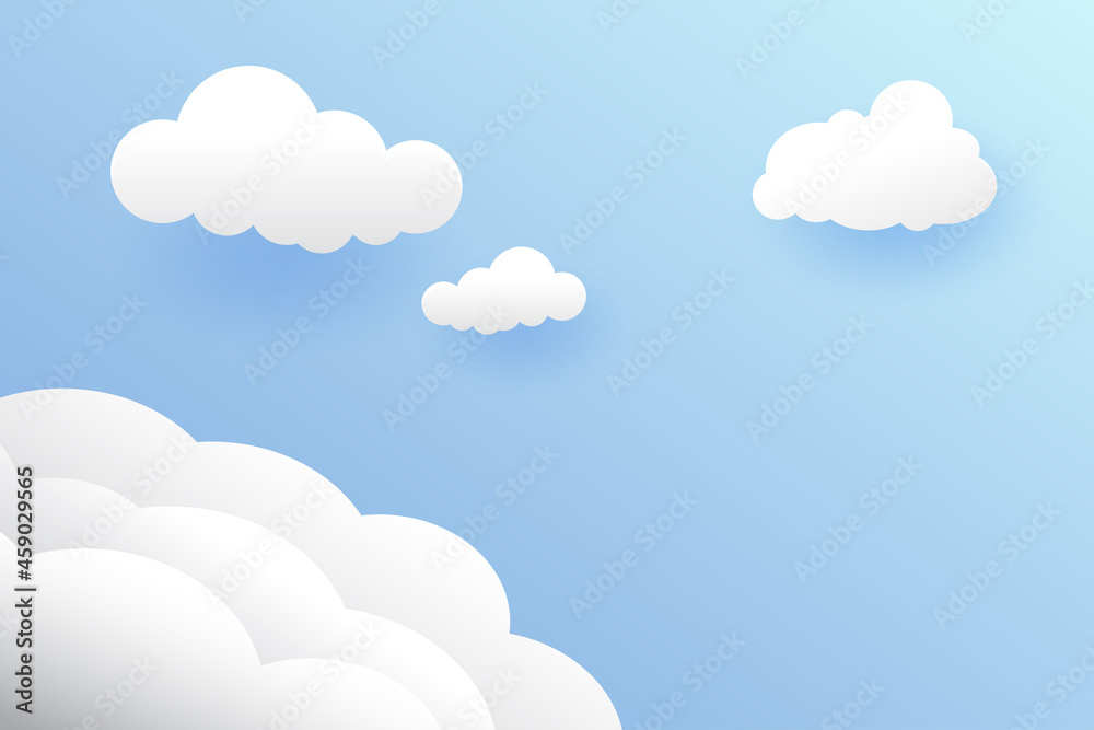Clouds in the sky, The summer beautiful nature background, paper art style. Clouds in the sky, The summer beautiful nature background, paper art style.